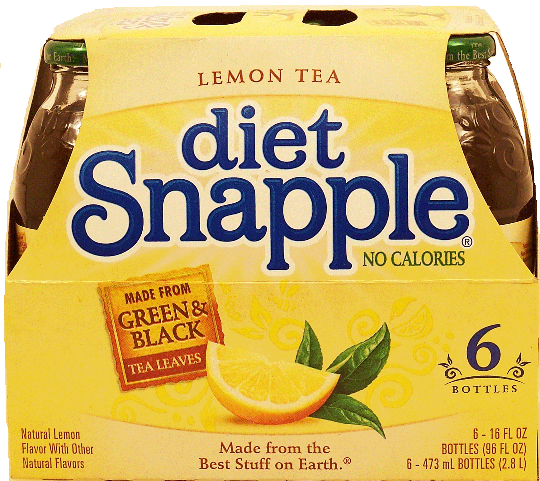 Snapple  diet lemon flavor tea, made from green & black tea leaves, 16-fl. oz. Full-Size Picture